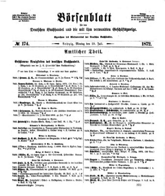 Börsenblatt für den deutschen Buchhandel Montag 29. Juli 1872