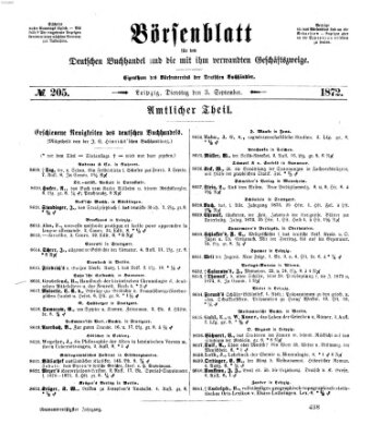 Börsenblatt für den deutschen Buchhandel Dienstag 3. September 1872