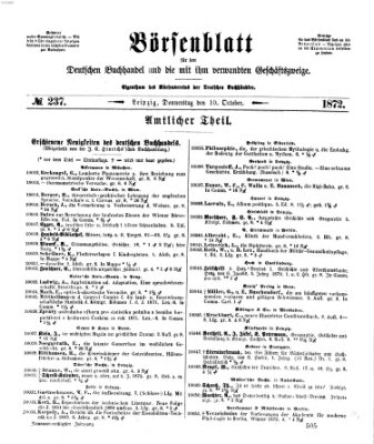 Börsenblatt für den deutschen Buchhandel Donnerstag 10. Oktober 1872