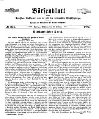 Börsenblatt für den deutschen Buchhandel Mittwoch 30. Oktober 1872