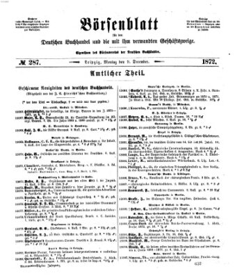 Börsenblatt für den deutschen Buchhandel Montag 9. Dezember 1872