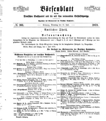 Börsenblatt für den deutschen Buchhandel Dienstag 15. Juli 1873