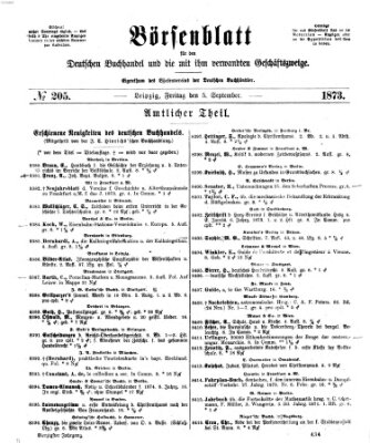 Börsenblatt für den deutschen Buchhandel Freitag 5. September 1873