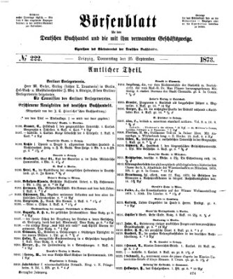 Börsenblatt für den deutschen Buchhandel Donnerstag 25. September 1873