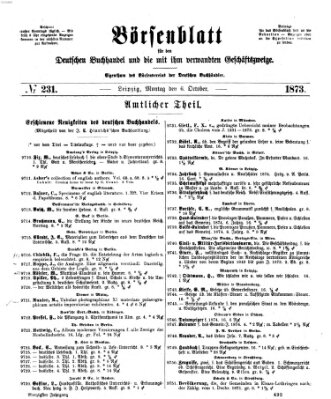 Börsenblatt für den deutschen Buchhandel Montag 6. Oktober 1873