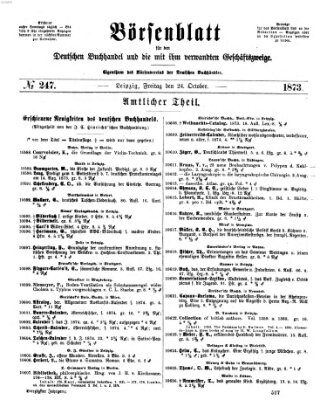 Börsenblatt für den deutschen Buchhandel Freitag 24. Oktober 1873