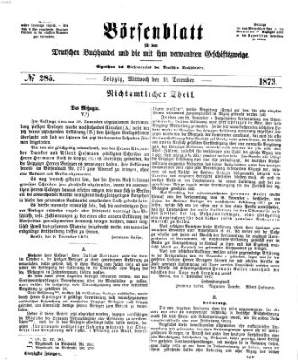 Börsenblatt für den deutschen Buchhandel Mittwoch 10. Dezember 1873