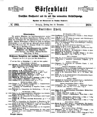 Börsenblatt für den deutschen Buchhandel Freitag 19. Dezember 1873