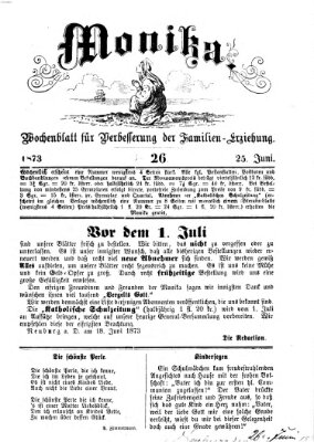 Katholische Schulzeitung (Bayerische Schulzeitung) Mittwoch 25. Juni 1873