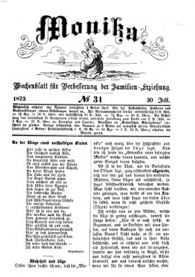 Katholische Schulzeitung (Bayerische Schulzeitung) Mittwoch 30. Juli 1873