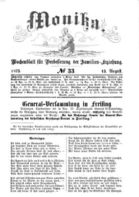 Katholische Schulzeitung (Bayerische Schulzeitung) Mittwoch 13. August 1873