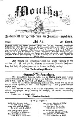 Katholische Schulzeitung (Bayerische Schulzeitung) Mittwoch 20. August 1873
