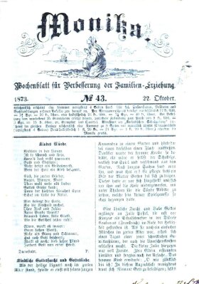 Katholische Schulzeitung (Bayerische Schulzeitung) Mittwoch 22. Oktober 1873