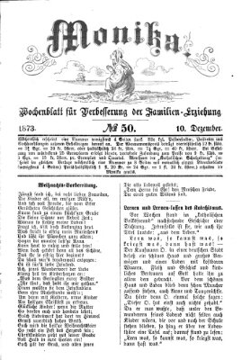 Katholische Schulzeitung (Bayerische Schulzeitung) Mittwoch 10. Dezember 1873