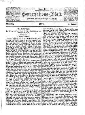 Regensburger Conversations-Blatt (Regensburger Tagblatt) Sonntag 1. Januar 1871
