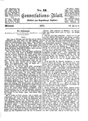 Regensburger Conversations-Blatt (Regensburger Tagblatt) Mittwoch 25. Januar 1871