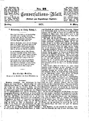 Regensburger Conversations-Blatt (Regensburger Tagblatt) Freitag 3. März 1871