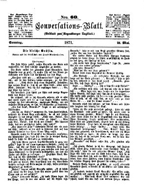 Regensburger Conversations-Blatt (Regensburger Tagblatt) Sonntag 21. Mai 1871