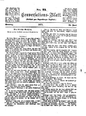 Regensburger Conversations-Blatt (Regensburger Tagblatt) Sonntag 25. Juni 1871