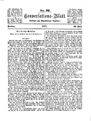 Regensburger Conversations-Blatt (Regensburger Tagblatt) Freitag 30. Juni 1871