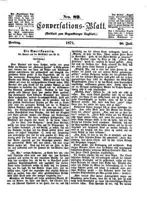 Regensburger Conversations-Blatt (Regensburger Tagblatt) Freitag 28. Juli 1871