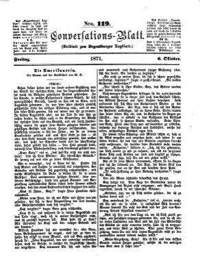 Regensburger Conversations-Blatt (Regensburger Tagblatt) Freitag 6. Oktober 1871