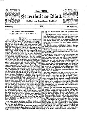 Regensburger Conversations-Blatt (Regensburger Tagblatt) Sonntag 15. Oktober 1871
