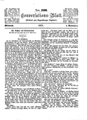 Regensburger Conversations-Blatt (Regensburger Tagblatt) Mittwoch 1. November 1871