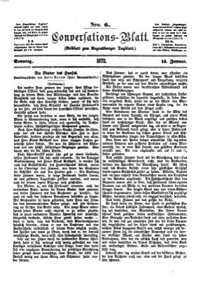 Regensburger Conversations-Blatt (Regensburger Tagblatt) Sonntag 14. Januar 1872