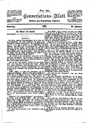 Regensburger Conversations-Blatt (Regensburger Tagblatt) Sonntag 28. Januar 1872