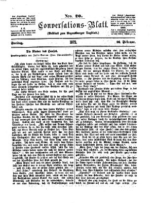 Regensburger Conversations-Blatt (Regensburger Tagblatt) Freitag 16. Februar 1872