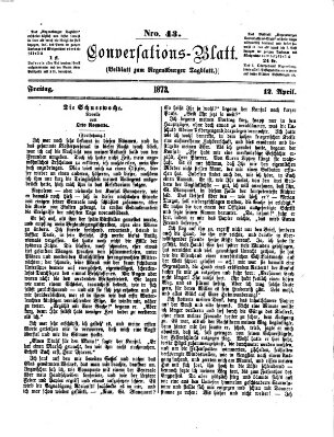 Regensburger Conversations-Blatt (Regensburger Tagblatt) Freitag 12. April 1872