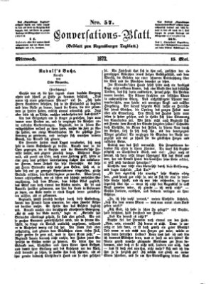 Regensburger Conversations-Blatt (Regensburger Tagblatt) Mittwoch 15. Mai 1872