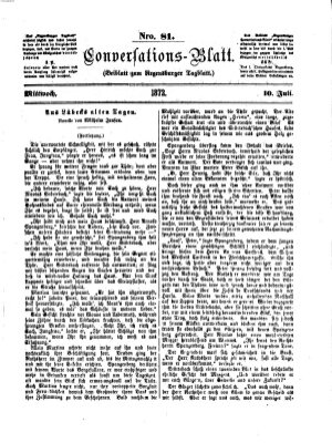 Regensburger Conversations-Blatt (Regensburger Tagblatt) Mittwoch 10. Juli 1872
