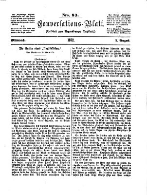 Regensburger Conversations-Blatt (Regensburger Tagblatt) Mittwoch 7. August 1872