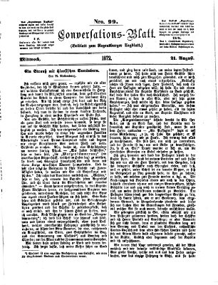 Regensburger Conversations-Blatt (Regensburger Tagblatt) Mittwoch 21. August 1872