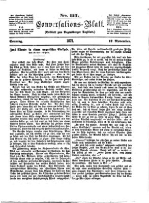 Regensburger Conversations-Blatt (Regensburger Tagblatt) Sonntag 17. November 1872