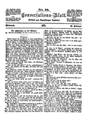 Regensburger Conversations-Blatt (Regensburger Tagblatt) Mittwoch 19. Februar 1873