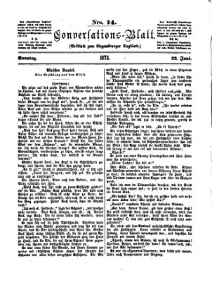 Regensburger Conversations-Blatt (Regensburger Tagblatt) Sonntag 22. Juni 1873