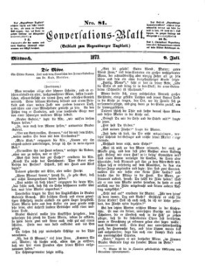 Regensburger Conversations-Blatt (Regensburger Tagblatt) Mittwoch 9. Juli 1873