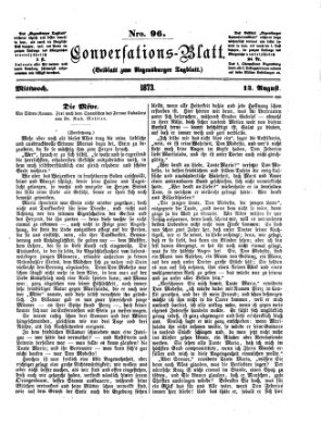Regensburger Conversations-Blatt (Regensburger Tagblatt) Mittwoch 13. August 1873