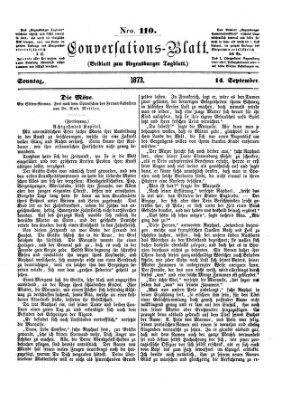 Regensburger Conversations-Blatt (Regensburger Tagblatt) Sonntag 14. September 1873