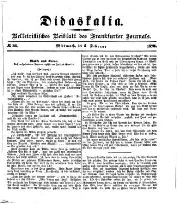 Didaskalia Mittwoch 5. Februar 1873