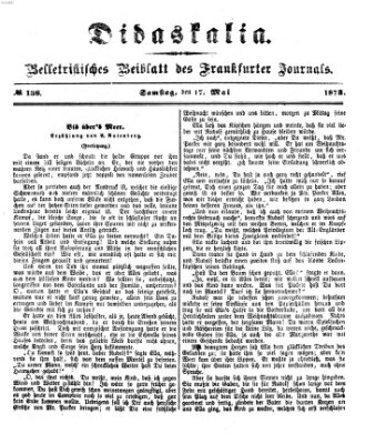 Didaskalia Samstag 17. Mai 1873
