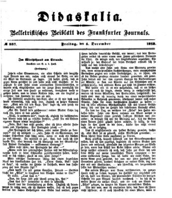 Didaskalia Donnerstag 5. Dezember 1878