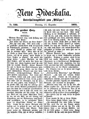 Neue Didaskalia (Pfälzer) Sonntag 17. Dezember 1871