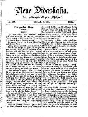 Neue Didaskalia (Pfälzer) Mittwoch 6. März 1872