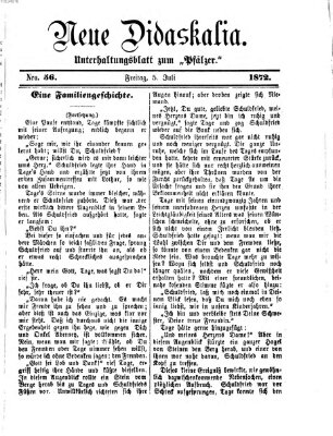 Neue Didaskalia (Pfälzer) Freitag 5. Juli 1872