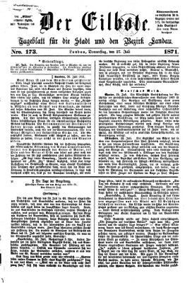 Der Eilbote Donnerstag 27. Juli 1871