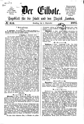 Der Eilbote Samstag 9. September 1871